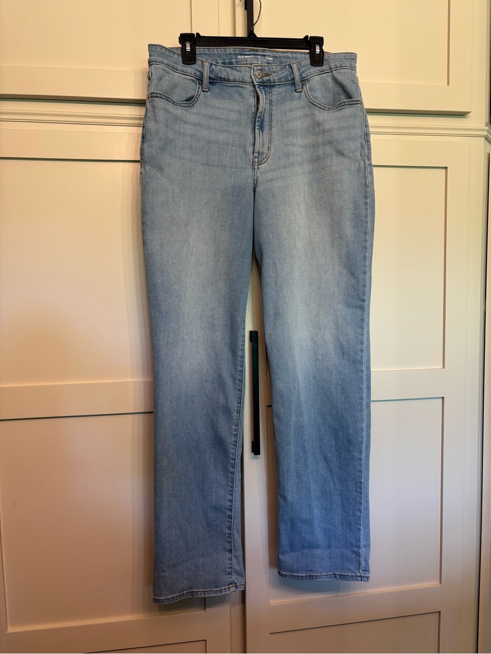 Old Navy Loose Baggy Light Wash Denim Jeans size 14 Tall Cotton